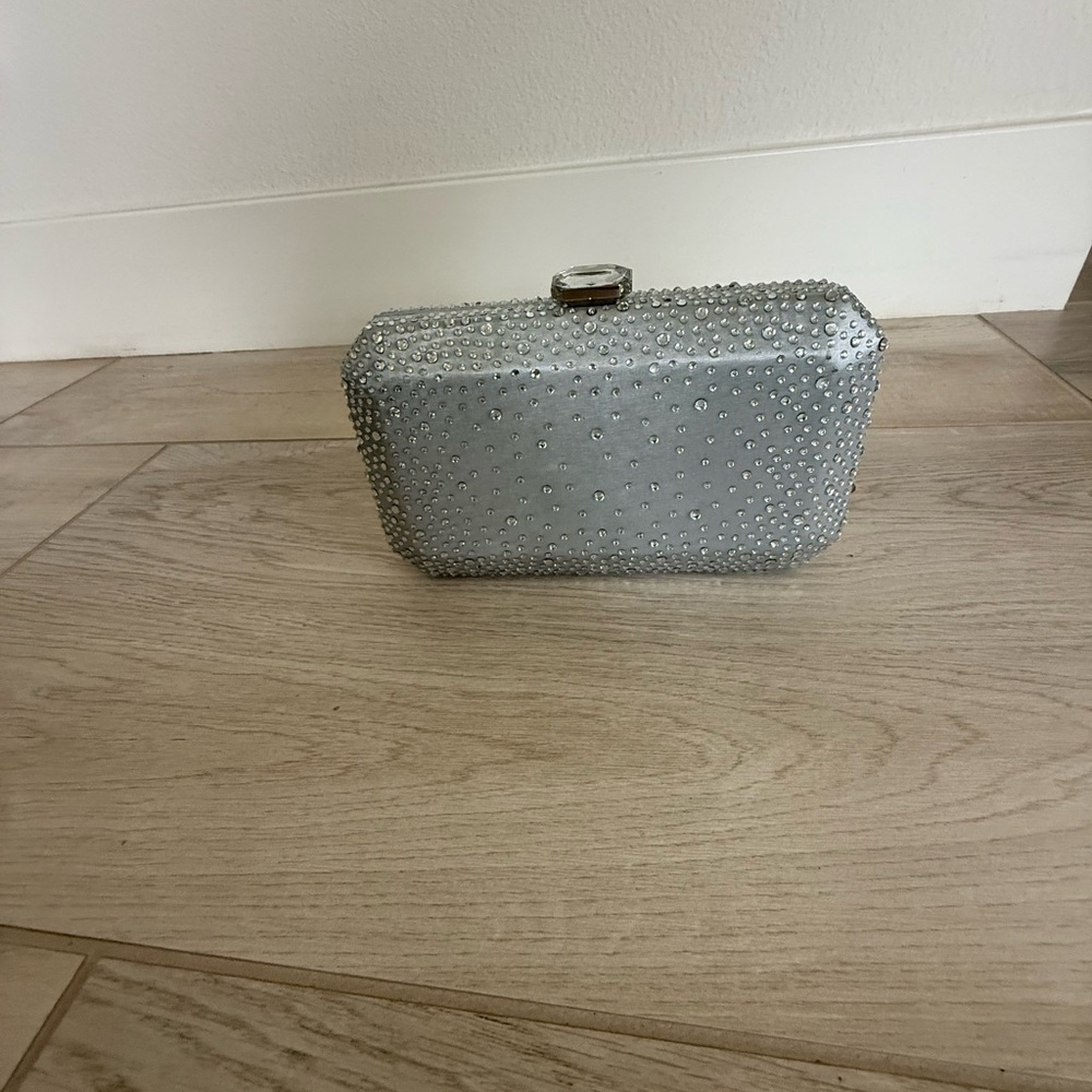 Elegant Silver Clutch Bag